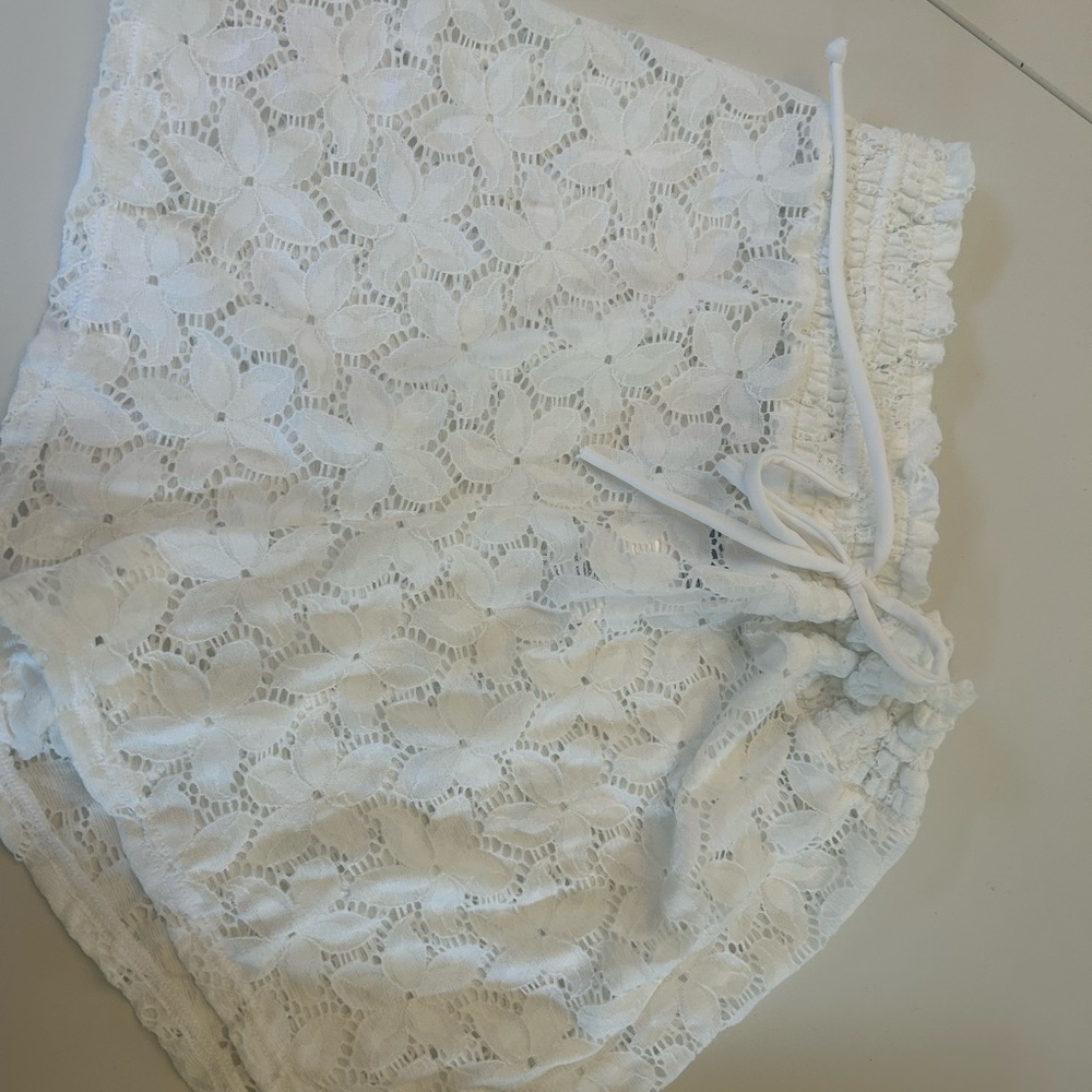 White Lace Shorts